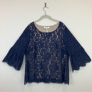 Rose + Olive Lace Bell Sleeve Top